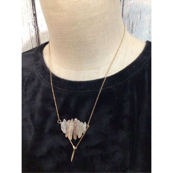 NWT Hey Doll Quartz Crystals Gold Necklace Chakra Reiki 22” Adjustable Length 🌸 - Picture 11 of 11